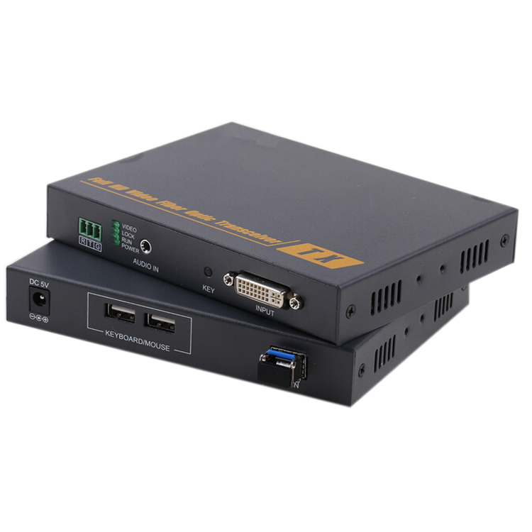 DVI 單模單芯光端機(KVM控制，高清無壓縮)