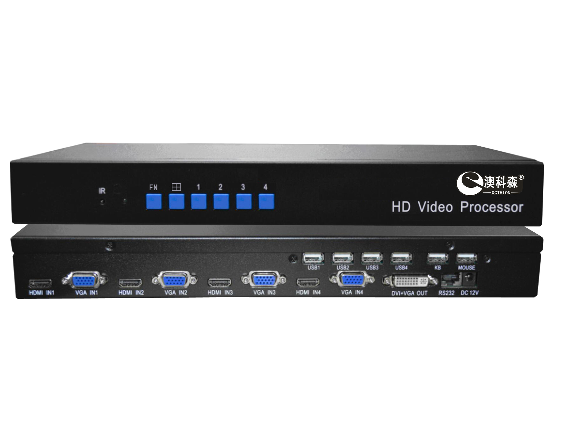 高清VGA四畫(huà)面分割器（支持鍵盤(pán)鼠標(biāo)穿越功能）