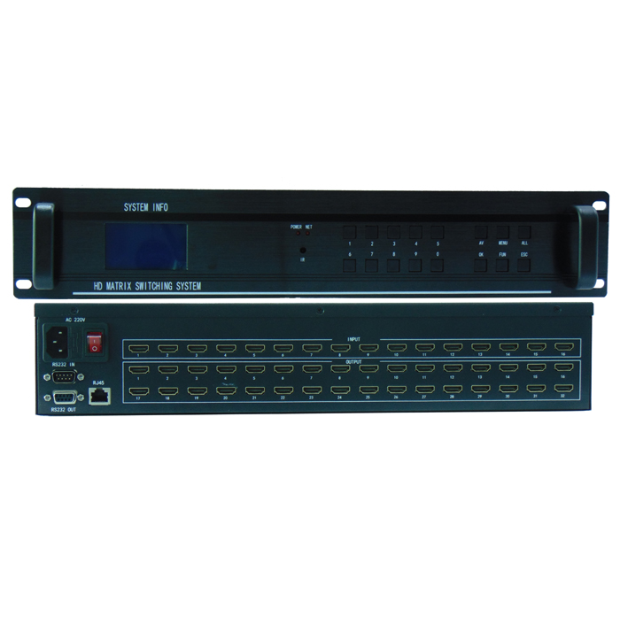 16進(jìn)32出HDMI矩陣切換器（支持4K）
