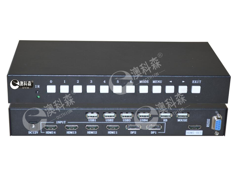 超清HDMI四畫面分割器(支持4K輸入輸出，支持KVM切換)