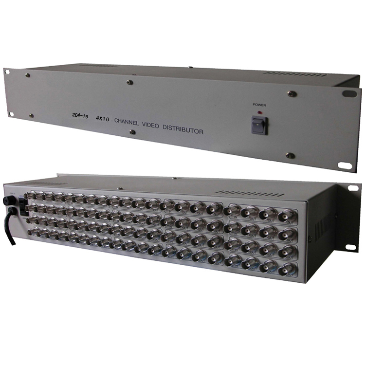 16進(jìn)64出視頻分配器（16路AV信號1分4）